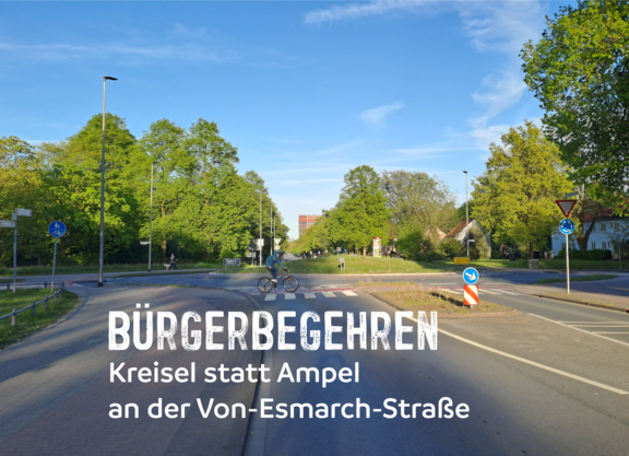 Bürgerbegehren: Kreisel statt Ampel an der Von-Esmarch-Straße